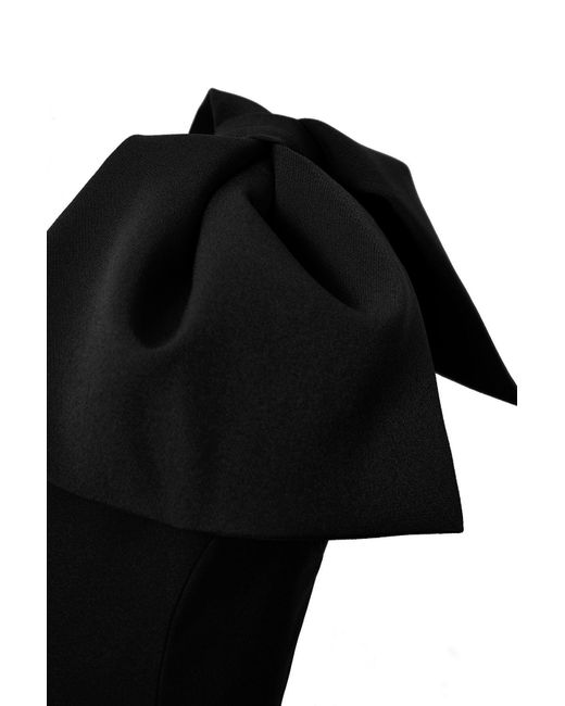Trendyol Black Schwarzes, Figurbetontes, Gewebtes, Kurzes, Stilvolles Abendkleid Mit Schleifendetail, Nachtabendkleid Für Damen