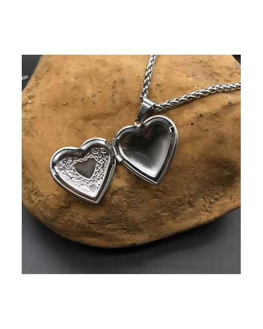 Köstebek Black Individuelle Foto-Halskette Mit Herzförmiger Kappe Zum Valentinstag