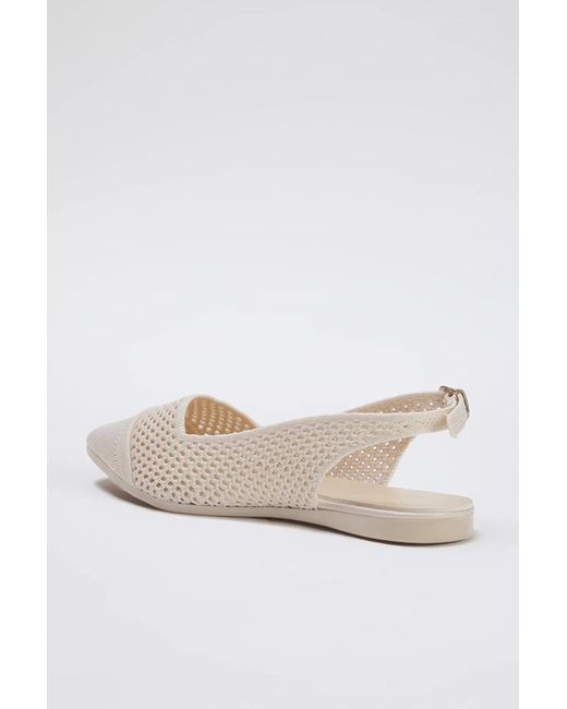 Trendyol Gray Beigefarbene Ballerinas Mit Offenem Rücken Und Spitzer Zehenpartie Für Damen