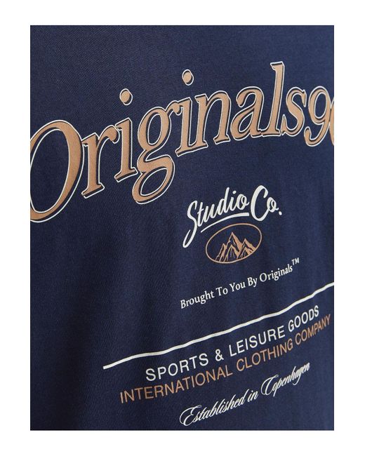 Jack & Jones T-Shirt Gedruckt Rundhalsausschnitt T-Shirt Für Herren in Blue für Herren