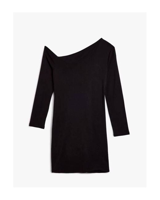 Koton Black Schwarzes Kleid 5Wak80072Ek Für Damen