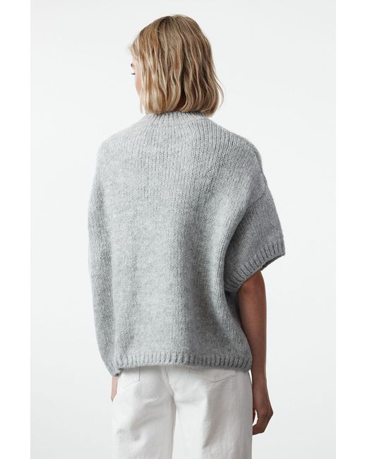 Trendyol Gray Weich Strukturierter Grauer Strickpullover Weite Passform Für Damen