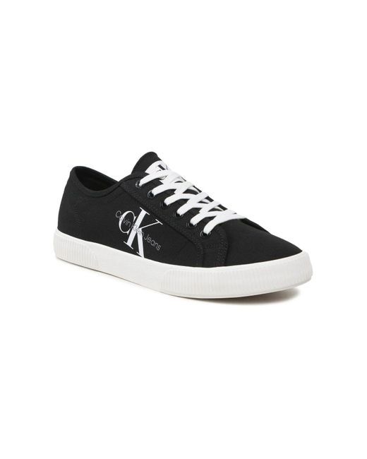 Calvin Klein Essential Vulcanized Sneaker Für Herren in Black für Herren