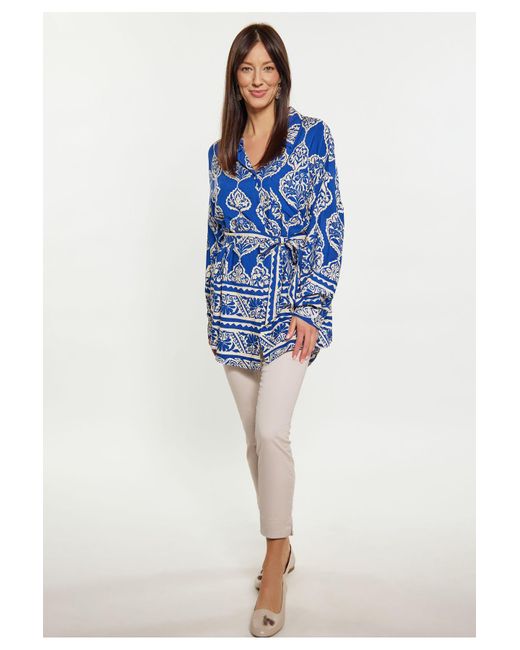 Usha Blue Bluse relaxed fit