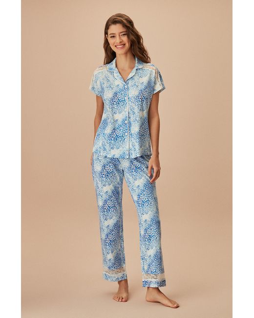 SUWEN Blue Ocean maskulines pyjama-set