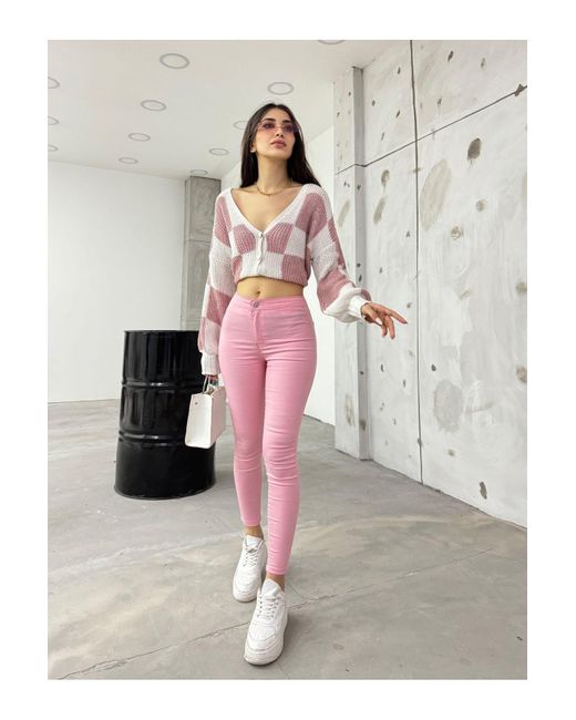 BİKELİFE Pink Bikelife farbene leggings aus lycra mit hoher taille