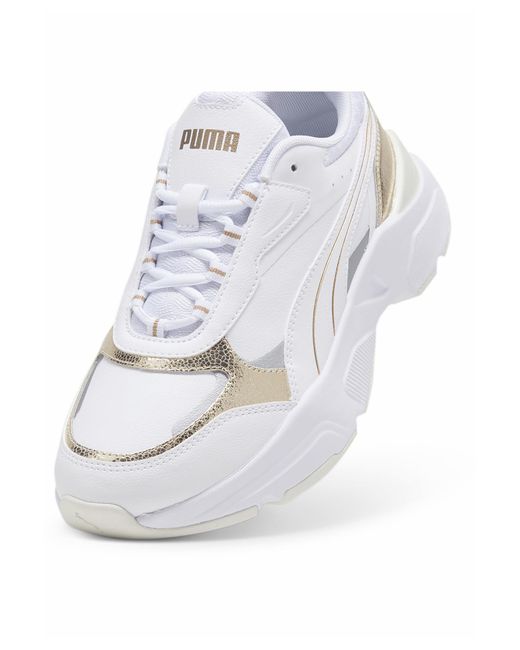 PUMA White Sneaker "cassia" mit metallic-glanz
