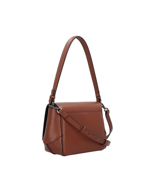 Liebeskind Berlin Brown Lily Schultertasche M Leder 23 Cm Für Damen