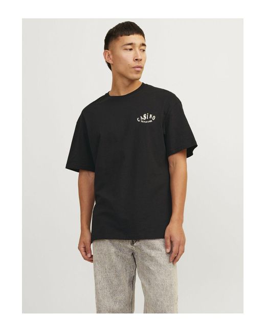 Jack & Jones T-shirt mit bedrucktem rundhals-t-shirt in Black für Herren