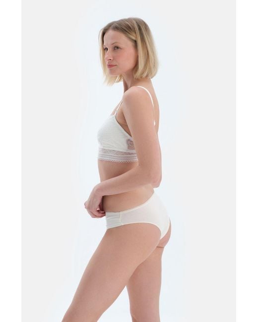 Dagi White Spitze Bandeu Still-Bh Für Damen