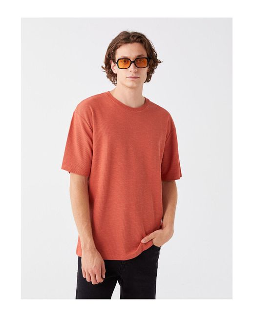 LC Waikiki Kurzärmliges Rundhals-T-Shirt Für Herren in Red für Herren