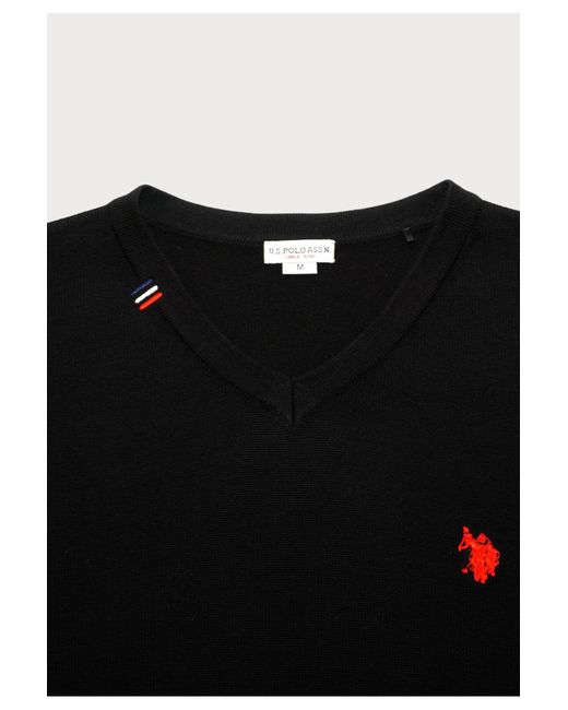 U.S. POLO ASSN. Strickpullover-Pullover Mit V-Ausschnitt Für Herren in Black für Herren