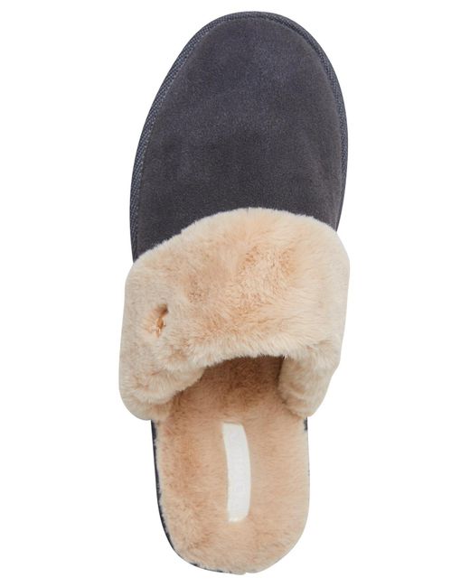 Romika Blue Ro22q3-w004-012 women suede + fake fur slipper