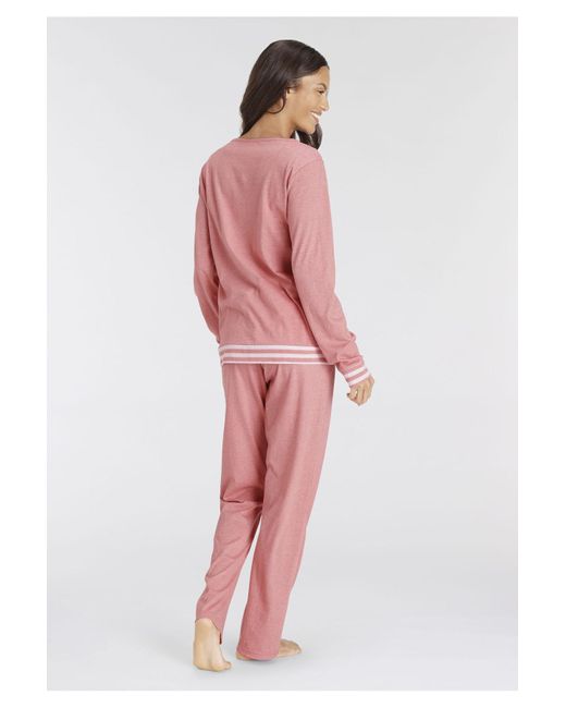 vivance active Pink Pyjama set unifarben