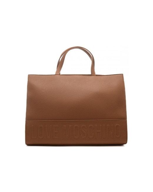 Love Moschino Brown Cammello Umhängetasche Und Mädchen Für Damen
