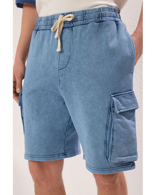 Trendyol Cargo-Taschenausschnitt-Shorts Und Bermudas – Tumbled/Puffy-Effekt Für Herren in Blue für Herren