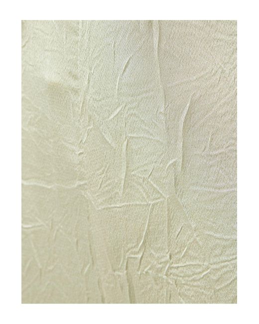 Koton White Strukturierte Palazzo-Hose Aus Satin Mit Hoher Taille Und Weitem Bein Für Damen