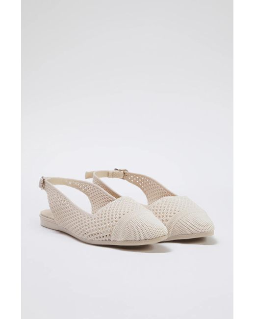 Trendyol Gray Beigefarbene Ballerinas Mit Offenem Rücken Und Spitzer Zehenpartie Für Damen