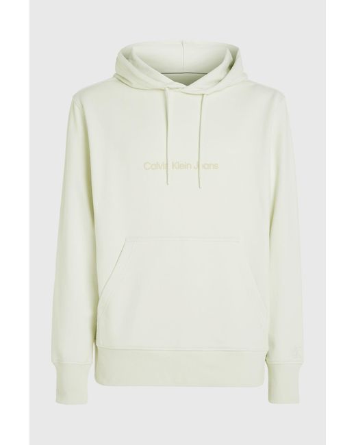 Calvin Klein Hoodie mit quadratischem frequenz-logo in White für Herren