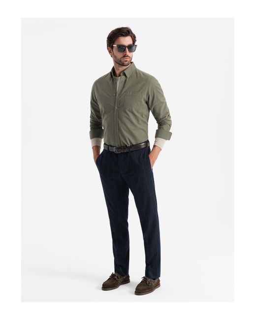 Ombre Hemd Aus Baumwolle Regular Fit Mit Tasche V4 Xl Für Herren in Green für Herren