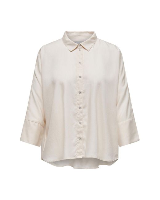 Only Carmakoma White Hemd komfort fit hemdkragen hemd