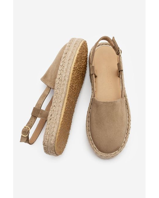 Marjin Brown Olivgrüne Wildleder-Sandalen – Echtes Leder, Offener Rücken, Jute-Espadrille, Zutan-Soil-Wildleder Für Damen
