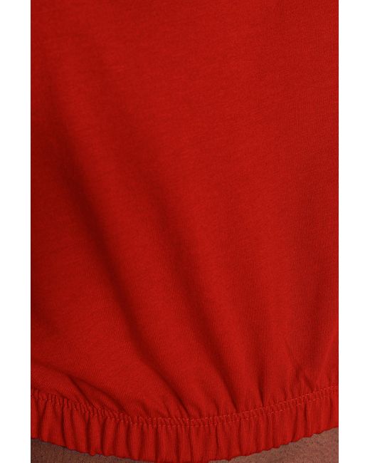Trendyol Red Rotes Crop-T-Shirt Aus 100 Baumwolle Mit Rundhalsausschnitt – Für Damen