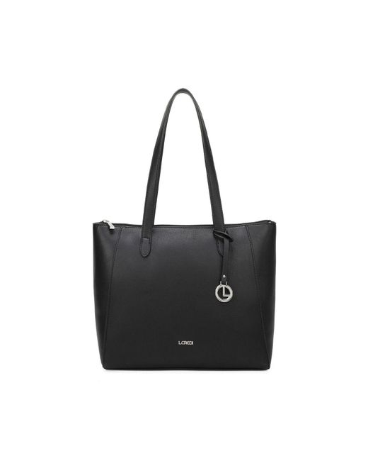 L. CREDI Black Polly Shopper Tasche 33 Cm Für Damen