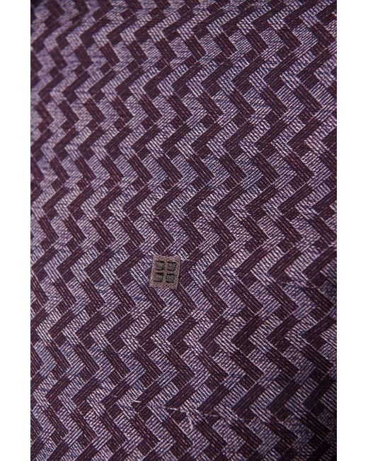 AVVA Hemd Aus Flexibler Baumwolle Mit Bordeauxrotem Knopfkragen, Gemustert, A32Y2145 Für Herren in Purple für Herren