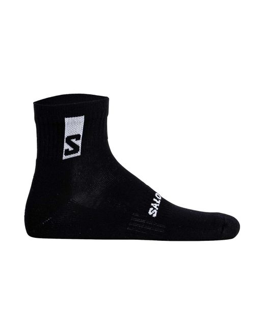 Salomon Black Unisex quartersocken, 3er pack everyday ankle, frottee, stütz-zone, logo - 42-44