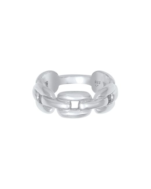 Elli Jewelry Multicolor Ring Glieder Oval Kettenoptik Trend Blogger