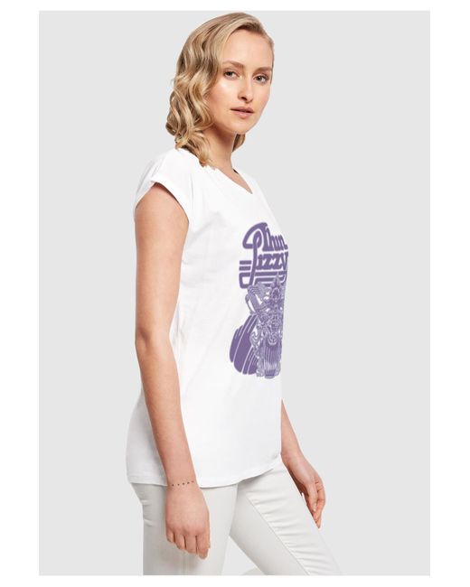 Merchcode Purple Ladies thin lizzy rocker infill t-shirt