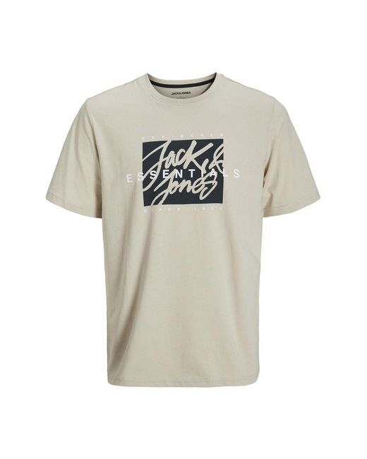 Jack & Jones T-Shirt Logo Rundhalsausschnitt T-Shirt Für Herren in White für Herren