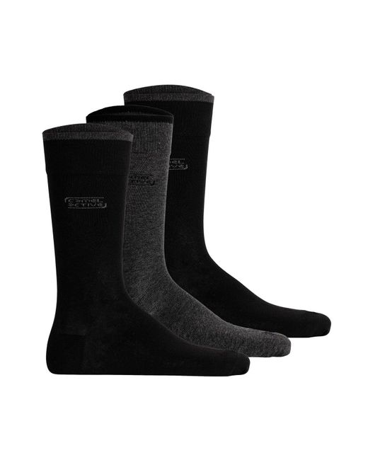 Camel Active Socken, 3Er-Pack Box, Basic-Socken, Bio-Baumwolle Für Herren in Black für Herren