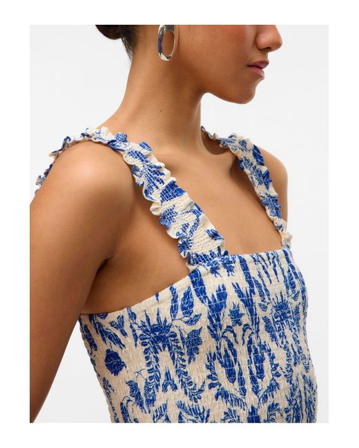 Vero Moda Blue Kleid Vmkaia Midikleid Für Damen