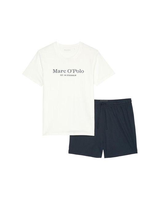 Marc O' Polo Pyjama set gestreift in White für Herren