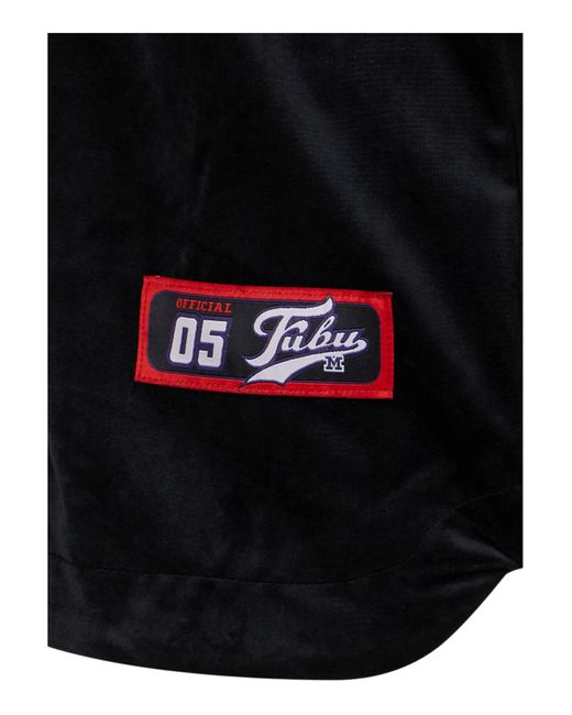 Fubu Fm231-007-1 old english velour baseball jersey in Black für Herren