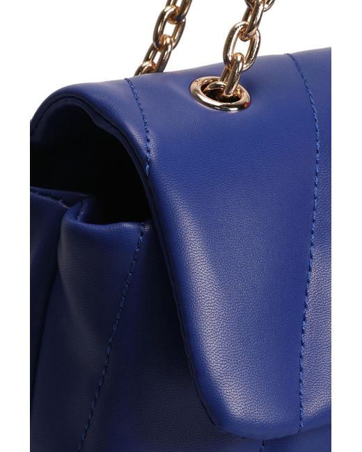 Lucky Bees Blue Gemusterte Hand- Und Schultertasche Mit Kettenriemen Für Damen