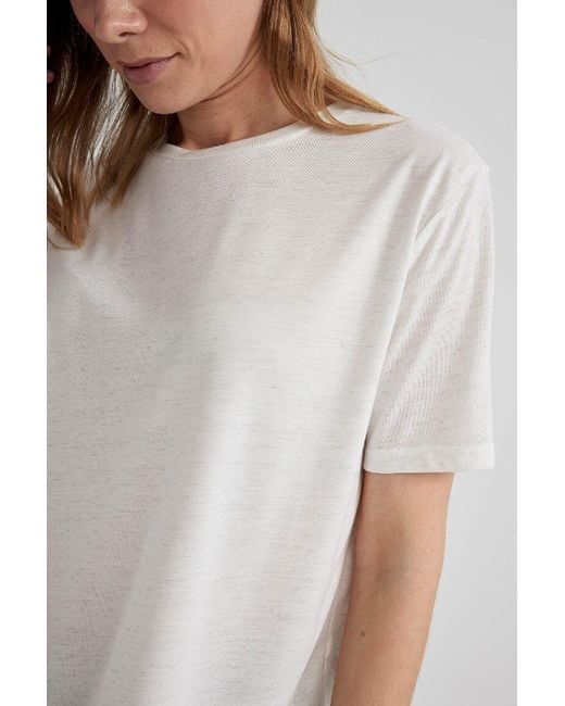 Defacto Multicolor Glitzer Relax Fit Rundhalsausschnitt Kurzarm T-Shirt C1662Ax24Sp Für Damen