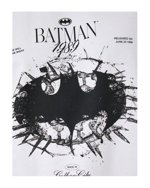 Koton Batman-T-Shirt Aus Baumwolle – Kurzärmelig, Lizenziert, Rundhalsausschnitt Für Herren in White für Herren