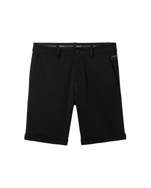 Tom Tailor Schmale piqué-chino-shorts in Black für Herren
