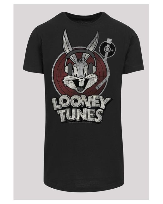 bunny Looney Lyst Herren tunes DE langen für in F4NT4STIC geformtem t-shirt | Schwarz mit bugs