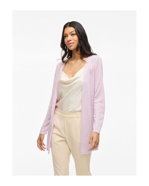 Vila Pink Strickjacke Offener Für Damen