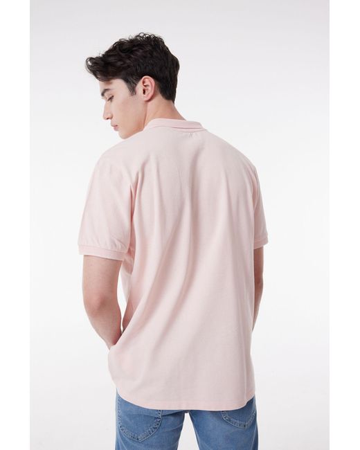 Lee Jeans Hellrosa Polokragen 100 Baumwolle Regularfit T-Shirt Für Herren in Multicolor für Herren