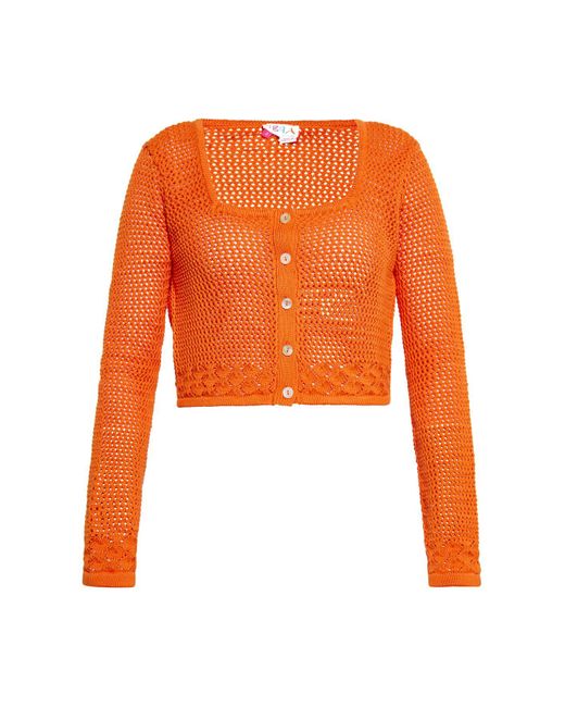 IZIA Orange Cardigan Für Damen