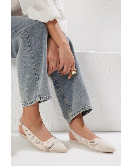 Trendyol Gray Beigefarbene Ballerinas Mit Offenem Rücken Und Spitzer Zehenpartie Für Damen