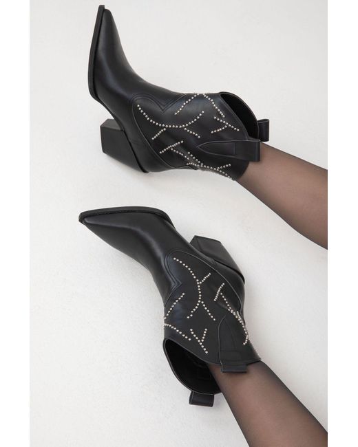 Soho Black Schwarze Stiefel Modell Bootie Für Damen