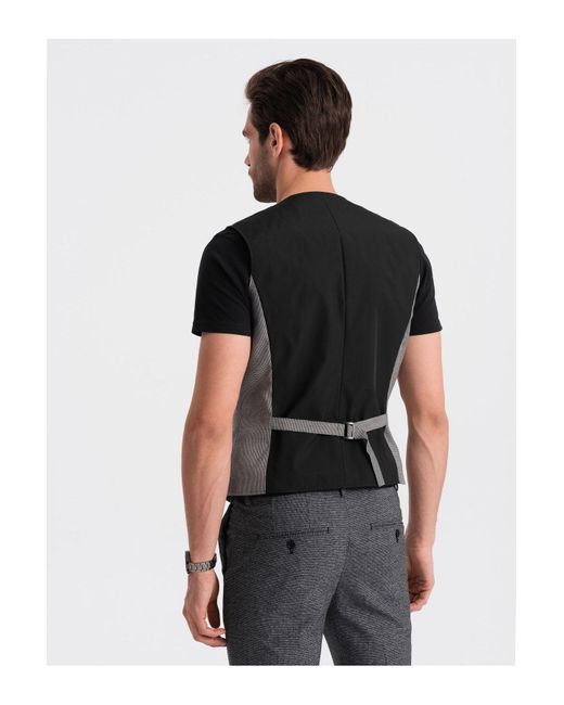 Ombre Jacquard Freizeitweste Ohne Revers V2 L Für Herren in Blue für Herren