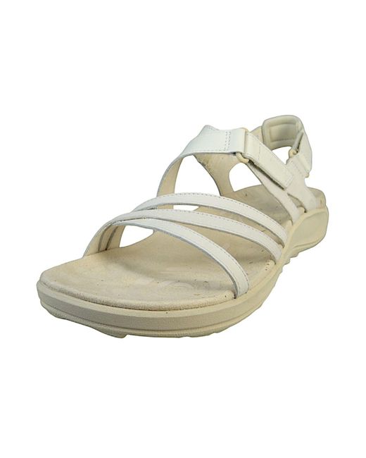 Merrell White Trekking-Sandalen Sandalen Wanderschuhe Harbor Backstrap J008364 Leder -Air Für Damen