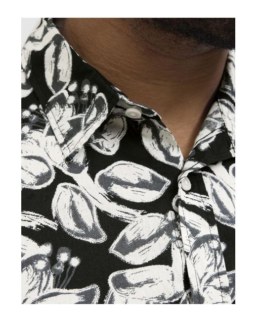 Jack & Jones Hemd Plus Size Wide Fit Hemd Für Herren in Black für Herren